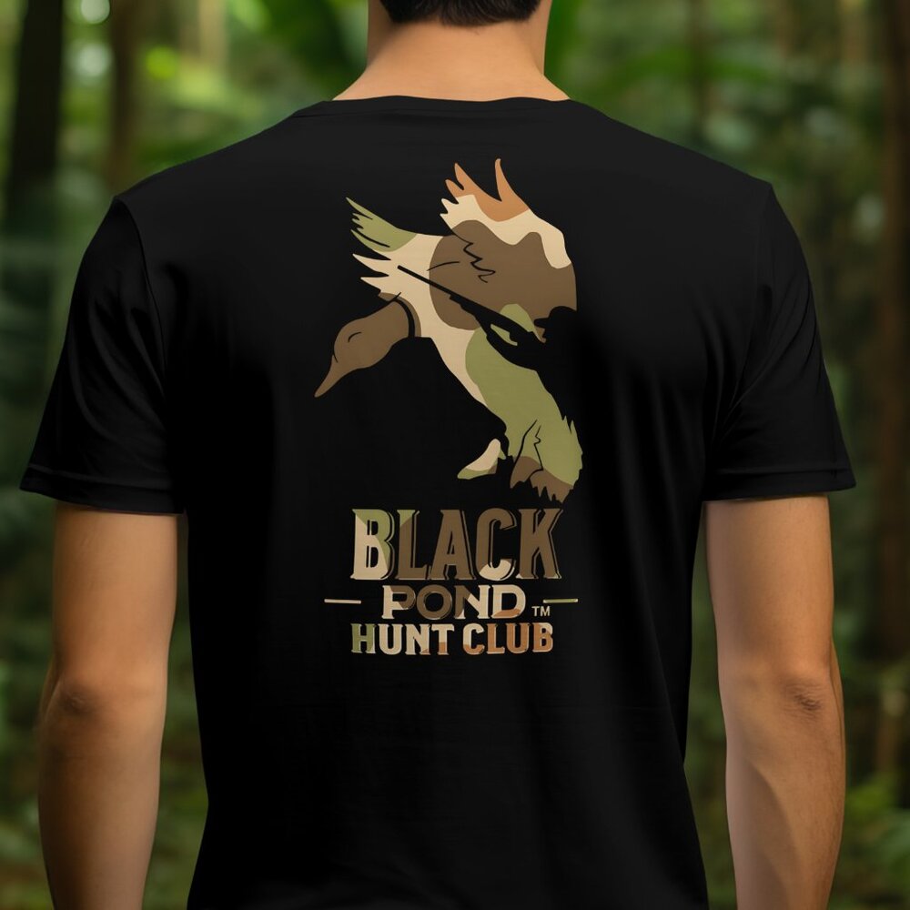 Black Pond Duck Hunt Club T-shirt Black Unisex